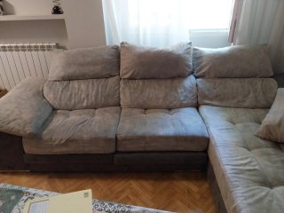 Sofá Chaiselongue Gris Tela