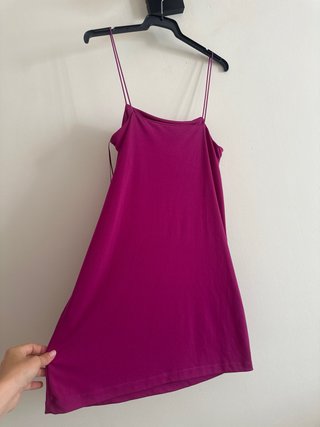 Vestido tirantes licra rosa Pull and Bear Talla S