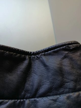 Chaqueta Piel Sintética Negra Hombre Talla L