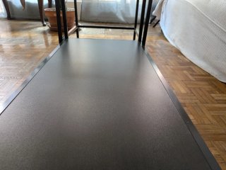 Mesa de centro cristal y metal Ikea