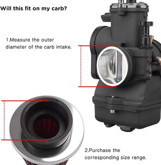 Evermotor filtro aire doble capa acero
