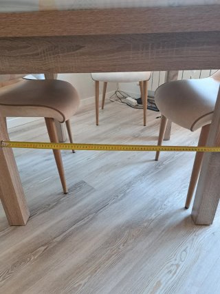 Mesa Comedor Roble Blanco Extensible 90x90