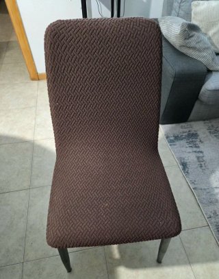Lote 4 Fundas Sillas Comedor Marrón