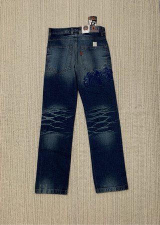 Pantalón vaquero vintage Crema