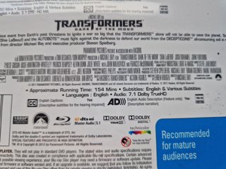 Transformers 3 Películas Blu-ray Nuevo Sellado