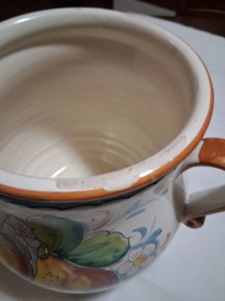 Vaso in ceramica decorato vintage