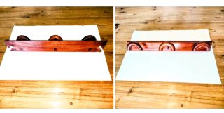Colgador triple de madera