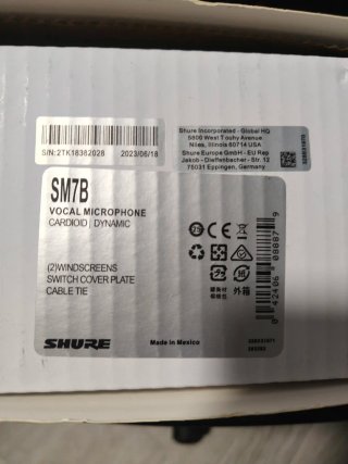 Micrófono Shure SM7B Dinámico Negro