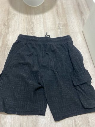 Stone Island Pantalón Corto Negro