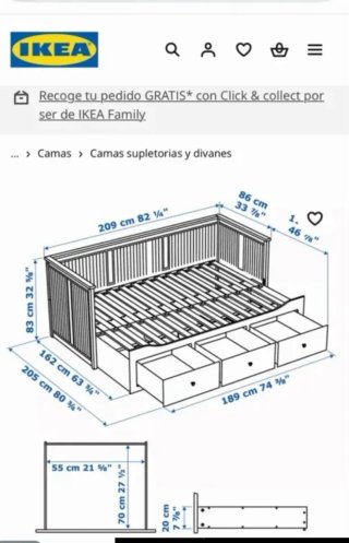 Cama IKEA Hemnes con cajones