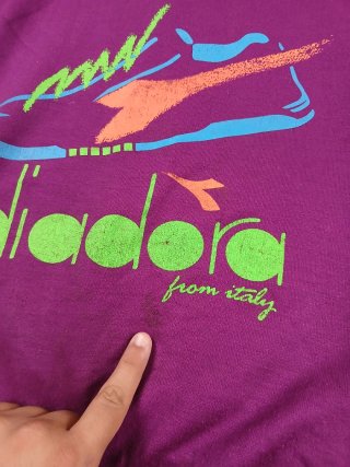 Felpa Diadora Vintage Viola Made in Italy