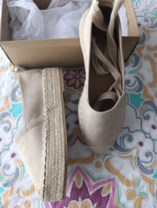 Alpargatas beige mujer talla 38