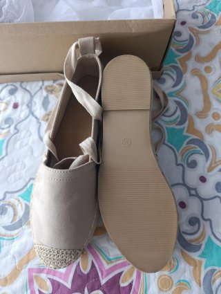 Alpargatas beige mujer talla 38