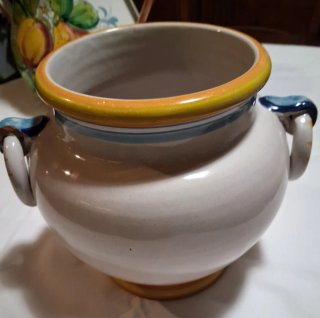 Vaso ceramica dipinti a mano vintage