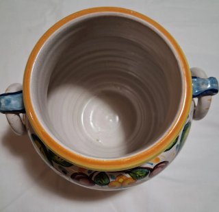 Vaso ceramica dipinti a mano vintage