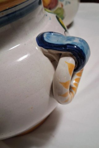 Vaso ceramica dipinti a mano vintage