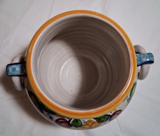 Vaso ceramica dipinti a mano vintage