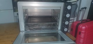 Horno Mandine Negro y Plateado