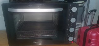 Horno Mandine Negro y Plateado