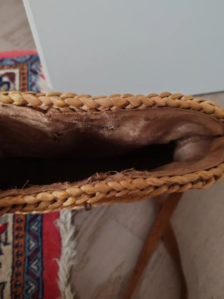 Borsa paglia vintage tracolla