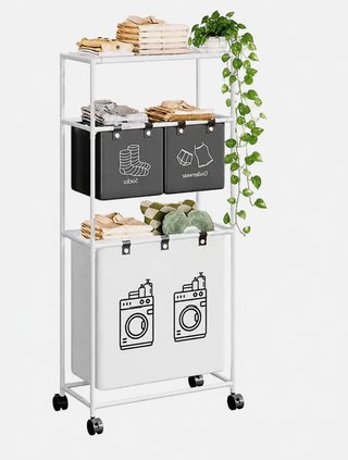 Carrello Scaffale Portabiancheria per Bucato