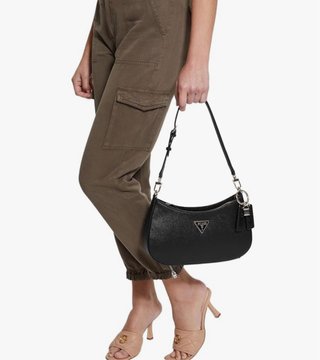 Bolso Hombro Guess Noelle Negro Original