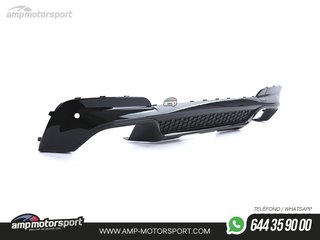 DIFUSOR TRASERO BMW X3 G01 LOOK PERFORMANCE NEGRO BRILLO CON COLAS