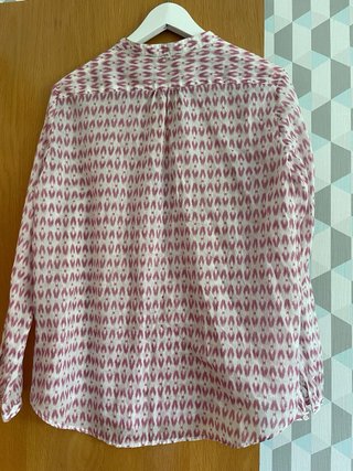 Camisa Massimo Dutti rosa y blanca