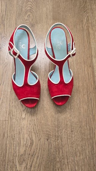Zapatos de tacón Umber ante rojo