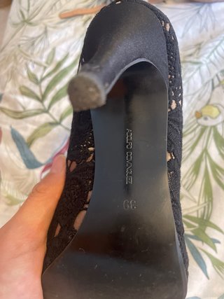 Tacones Adolfo Dominguez Negros Encaje
