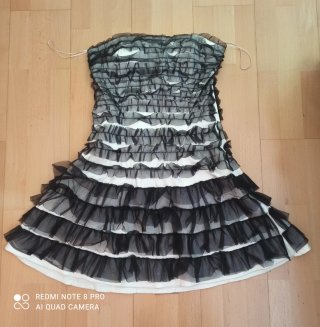Vestido fiesta juvenil volantes
