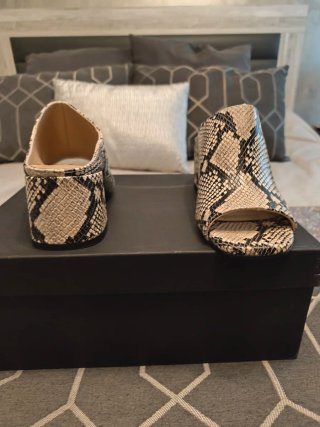 Mules Sandalias Piel Serpiente
