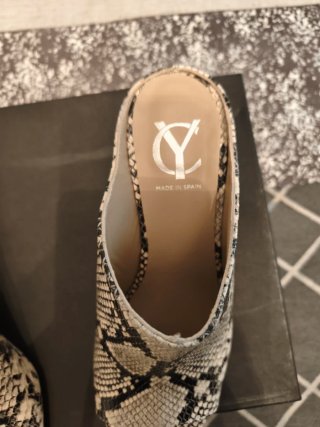Mules Sandalias Piel Serpiente