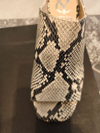 Mules Sandalias Piel Serpiente