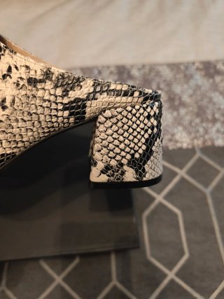Mules Sandalias Piel Serpiente