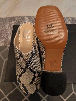Mules Sandalias Piel Serpiente