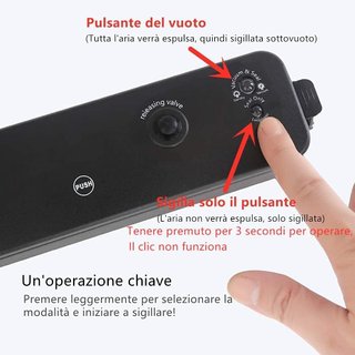 Macchina Alimenti Sottovuoto 2 in 1 SIGILLATORE