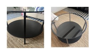 Mesa Centro IKEA VITTSJO Negra/Cristal