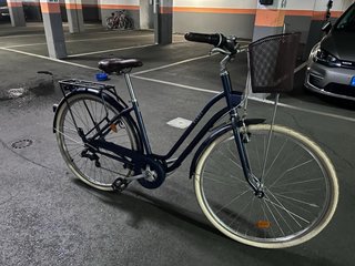 Bicicleta Elops azul con cesta