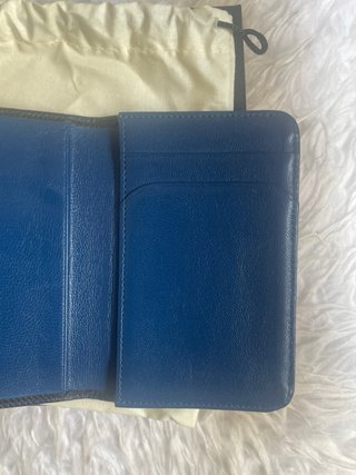 Cartera Tarjetero Montblanc Negra y azul de piel