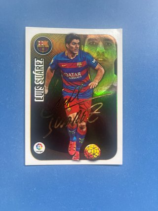 Cromo Luis Suárez Firmado 16/17 FC Barcelona