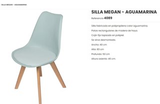 4 x Sillas Tower Karlskrona Aguamarina