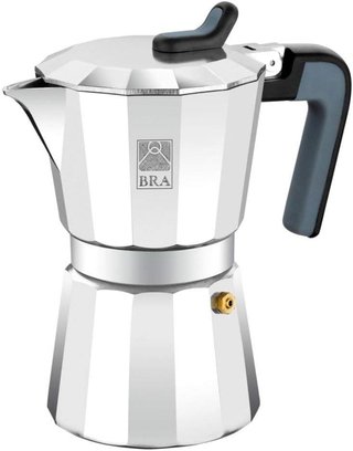 BRA Deluxe cafetera italiana aluminio ergonómica