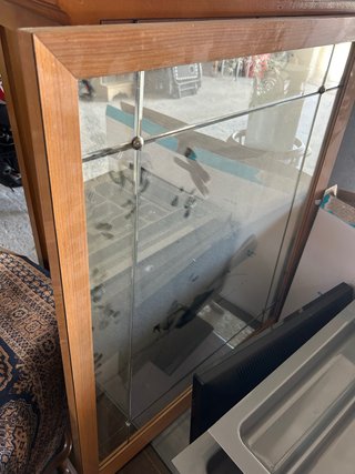 Espejo de madera y cristal