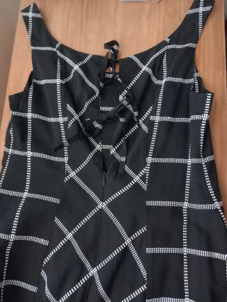 Vestido Rodier Talla 44 Negro/Blanco