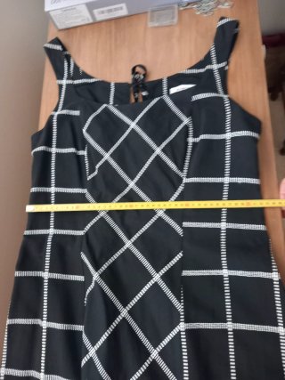 Vestido Rodier Talla 44 Negro/Blanco