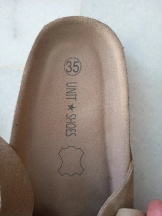 Sandalias UNIT SHOES piel bio camel talla 35
