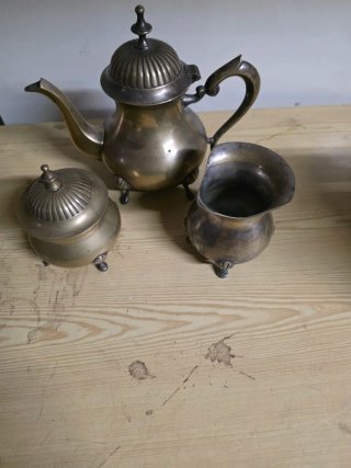 Tetera completa de plata