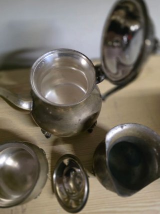 Tetera completa de plata