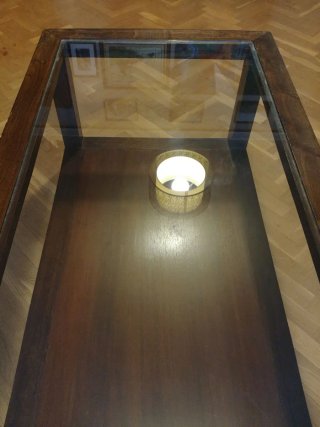 Mesa de centro Banak madera y cristal